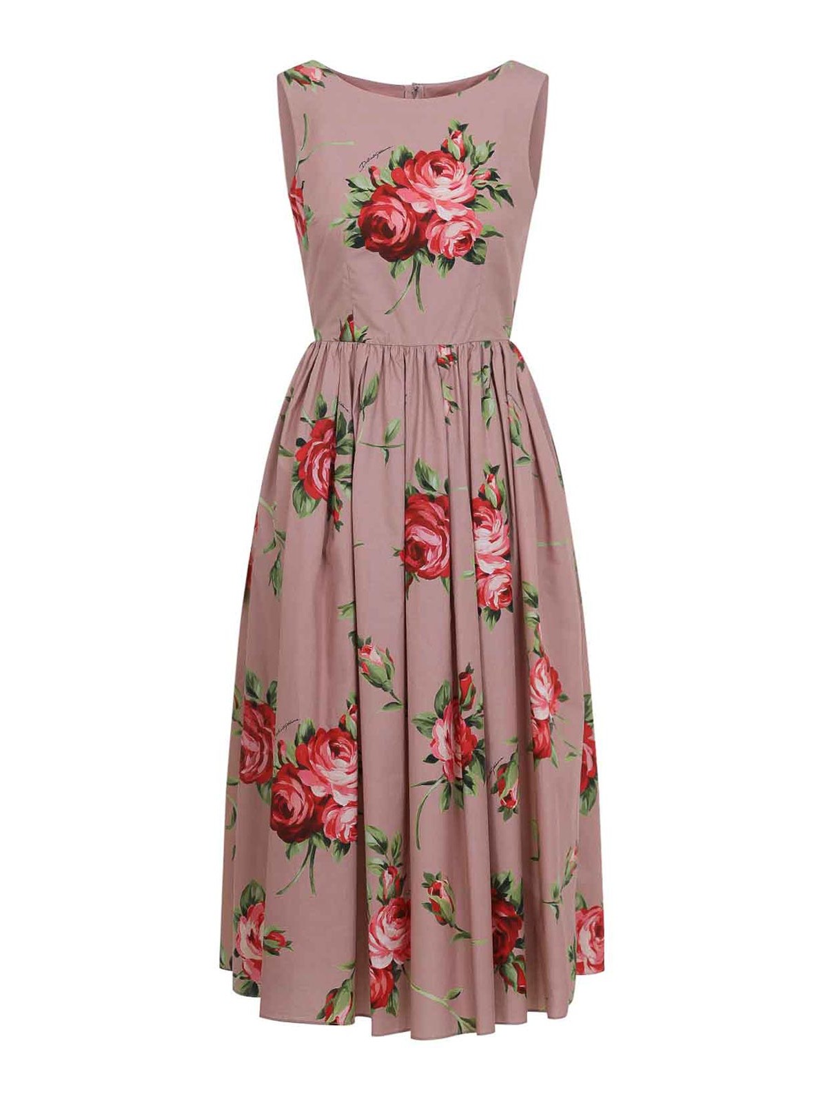Roses Bouquet Print Long Dress