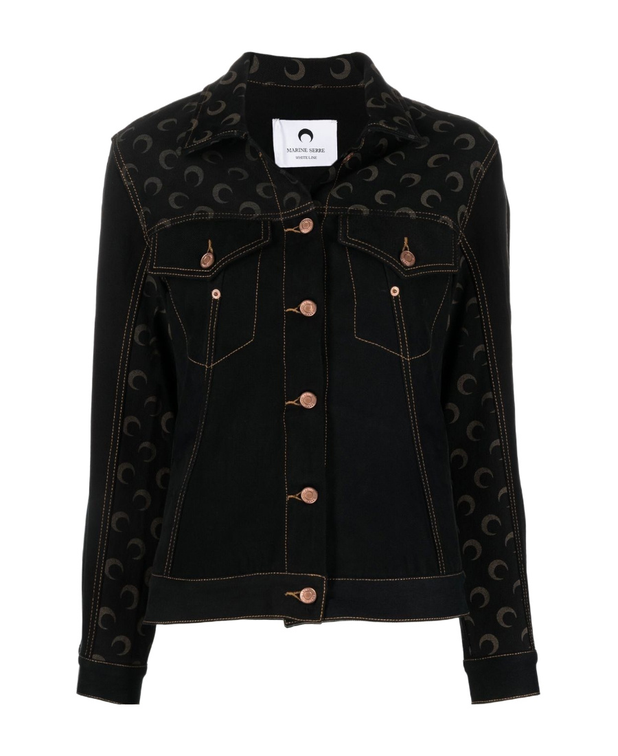 Moon-print denim jacket