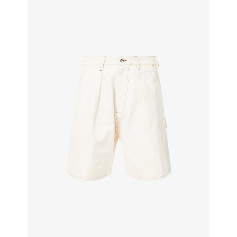 Mens Lush Carpenter Pleated Cotton Shorts