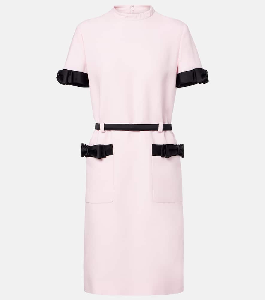 Crepe Couture bow-detail minidress