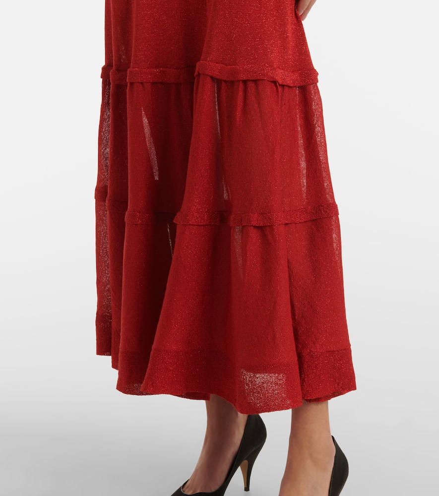 Polly off-shoulder jersey maxi dress