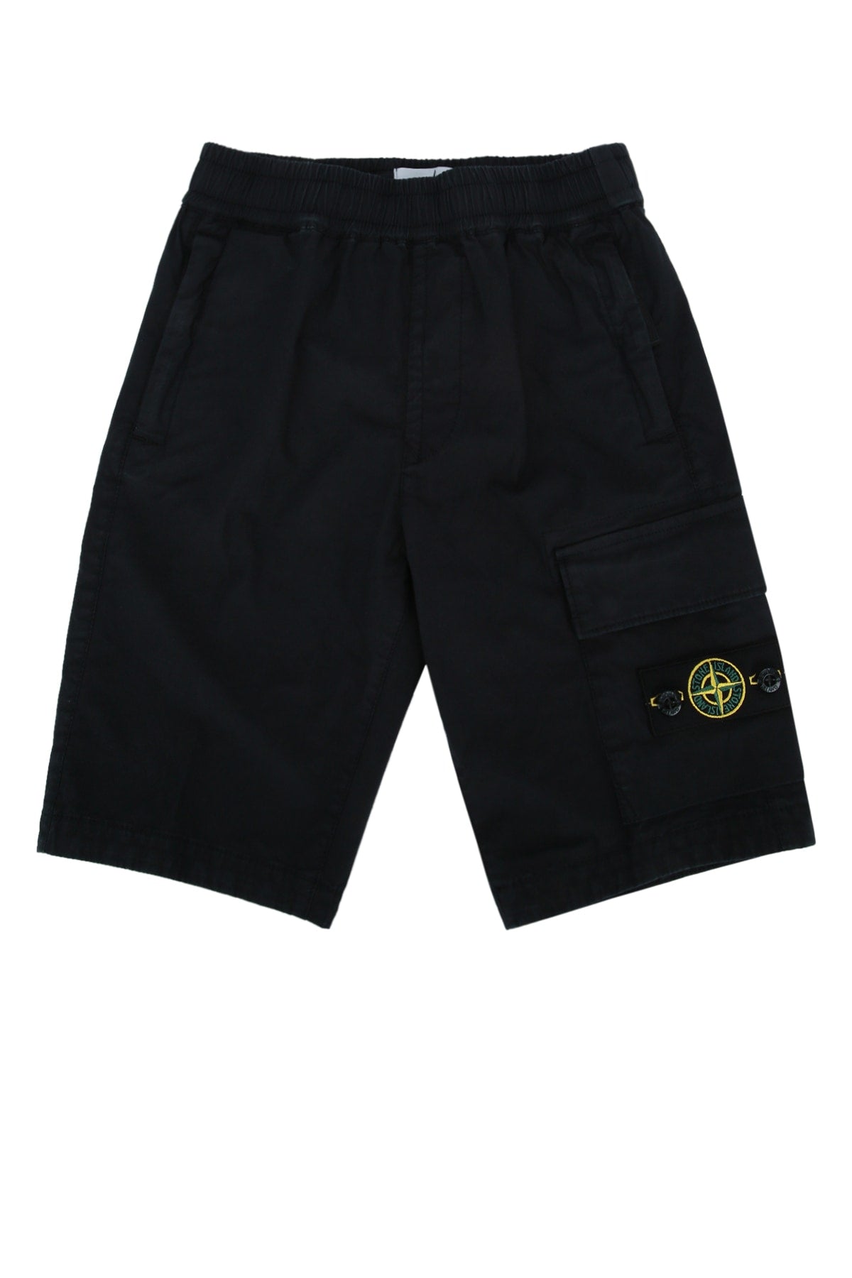 Cargo Pocket Cotton-Elastane Cargo Shorts — Navy