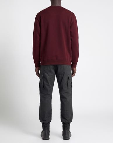 Man Sweatshirt Burgundy Size L Cotton, Polyester