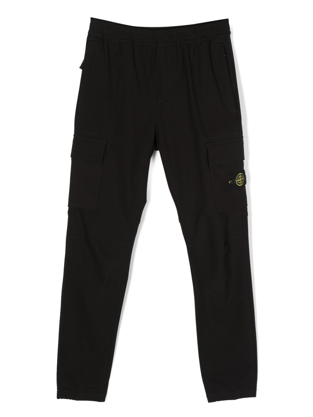 TEEN logo-patch cargo trousers - Black