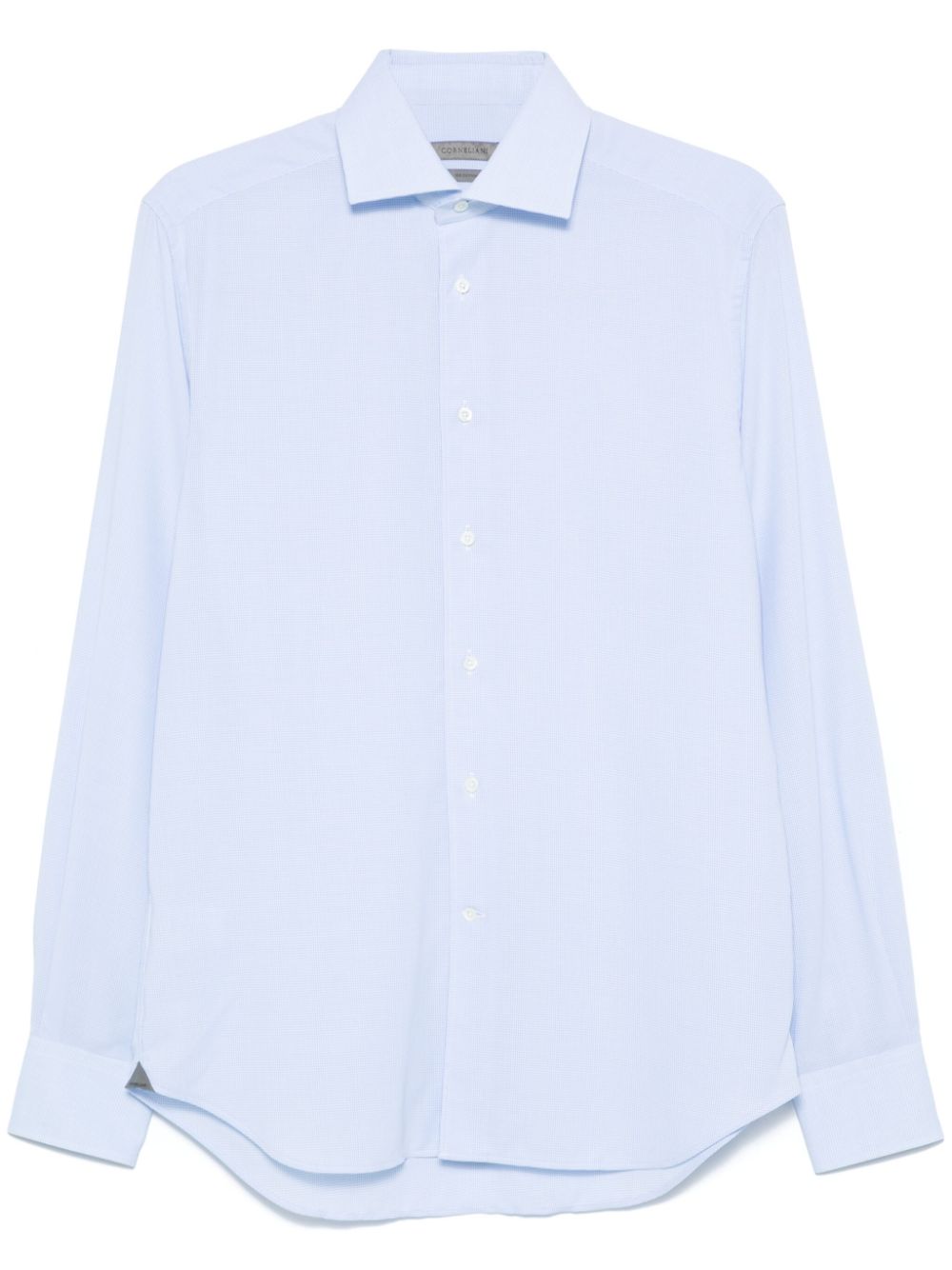 Houndstooth-pattern shirt - Blue