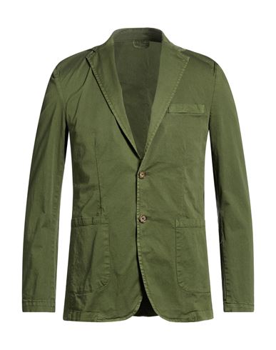 Man Blazer Military green Size 36 Cotton
