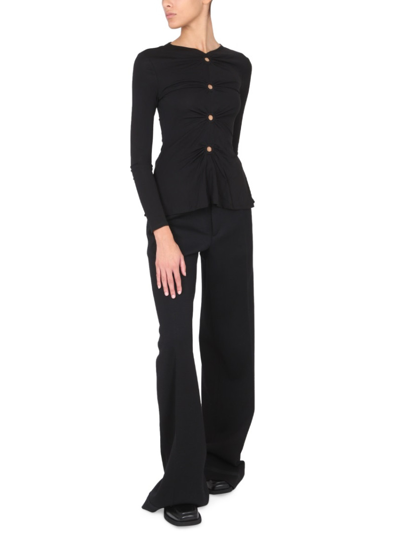 Black Solid Round Neck Sweater