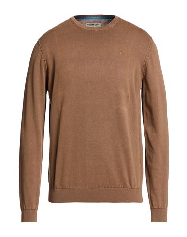 Man Sweater Light brown Size S Cotton