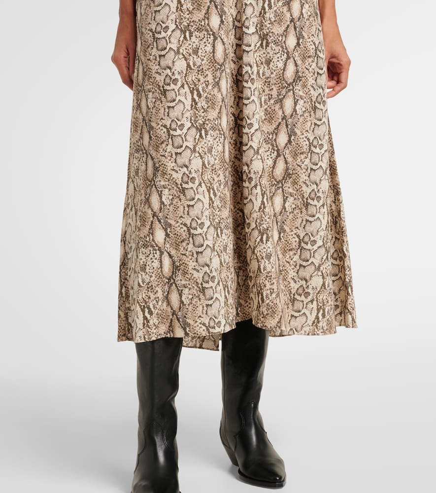 Keany printed silk-blend midi dress