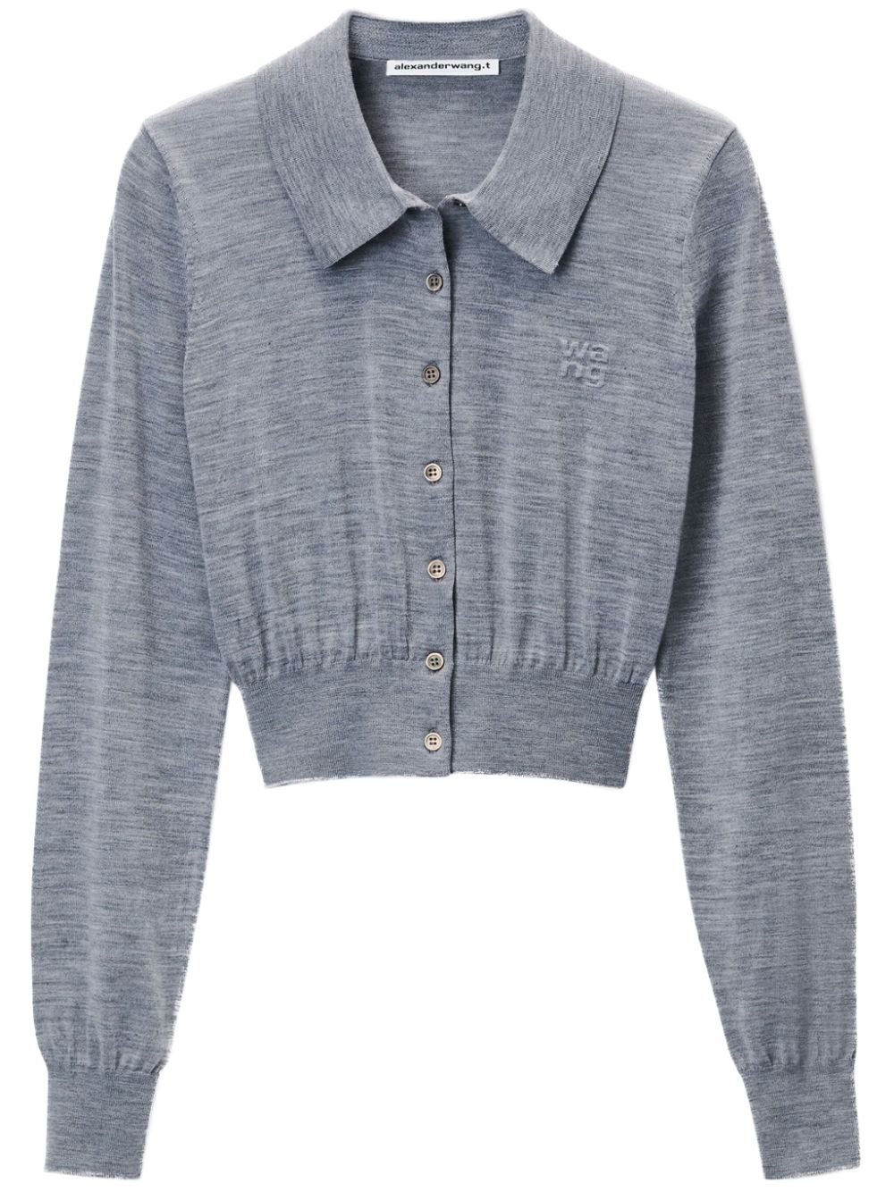 Logo-embossed cardigan - Grey
