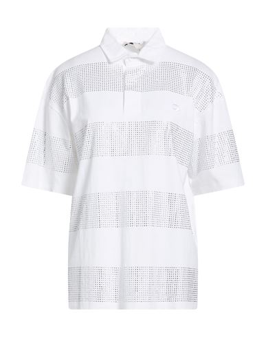 Woman Polo shirt White Size M Cotton