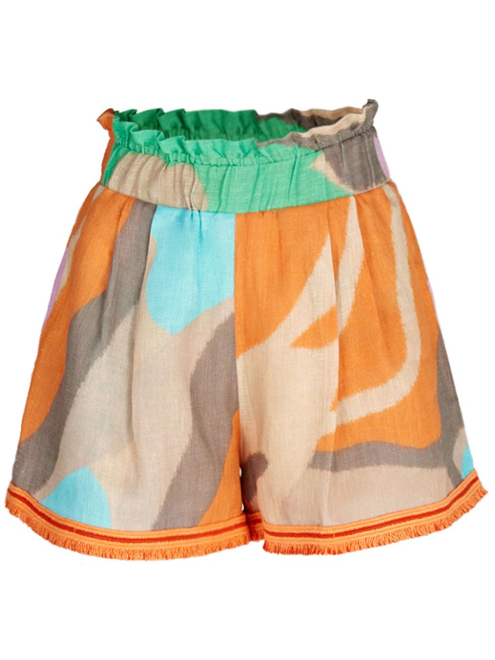 Giorgio abstract-print shorts - Orange