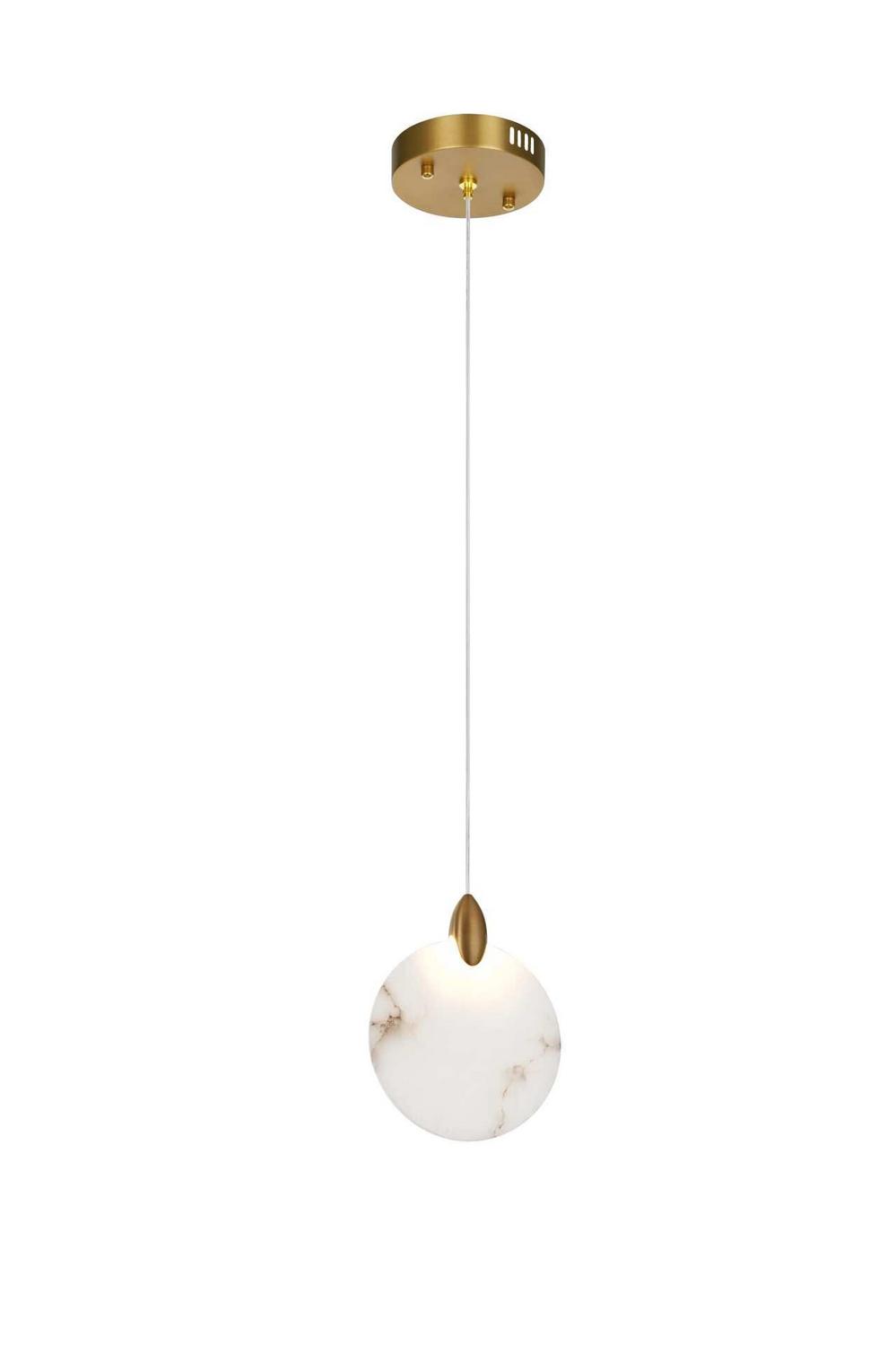 Satin Gold LED Pendant from the Avery Collection