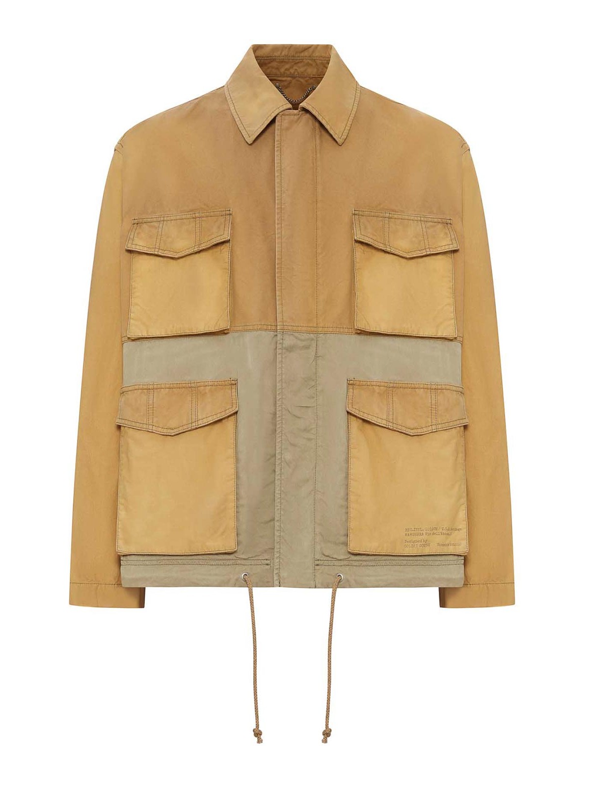 Color Block Cotton Utility Jacket