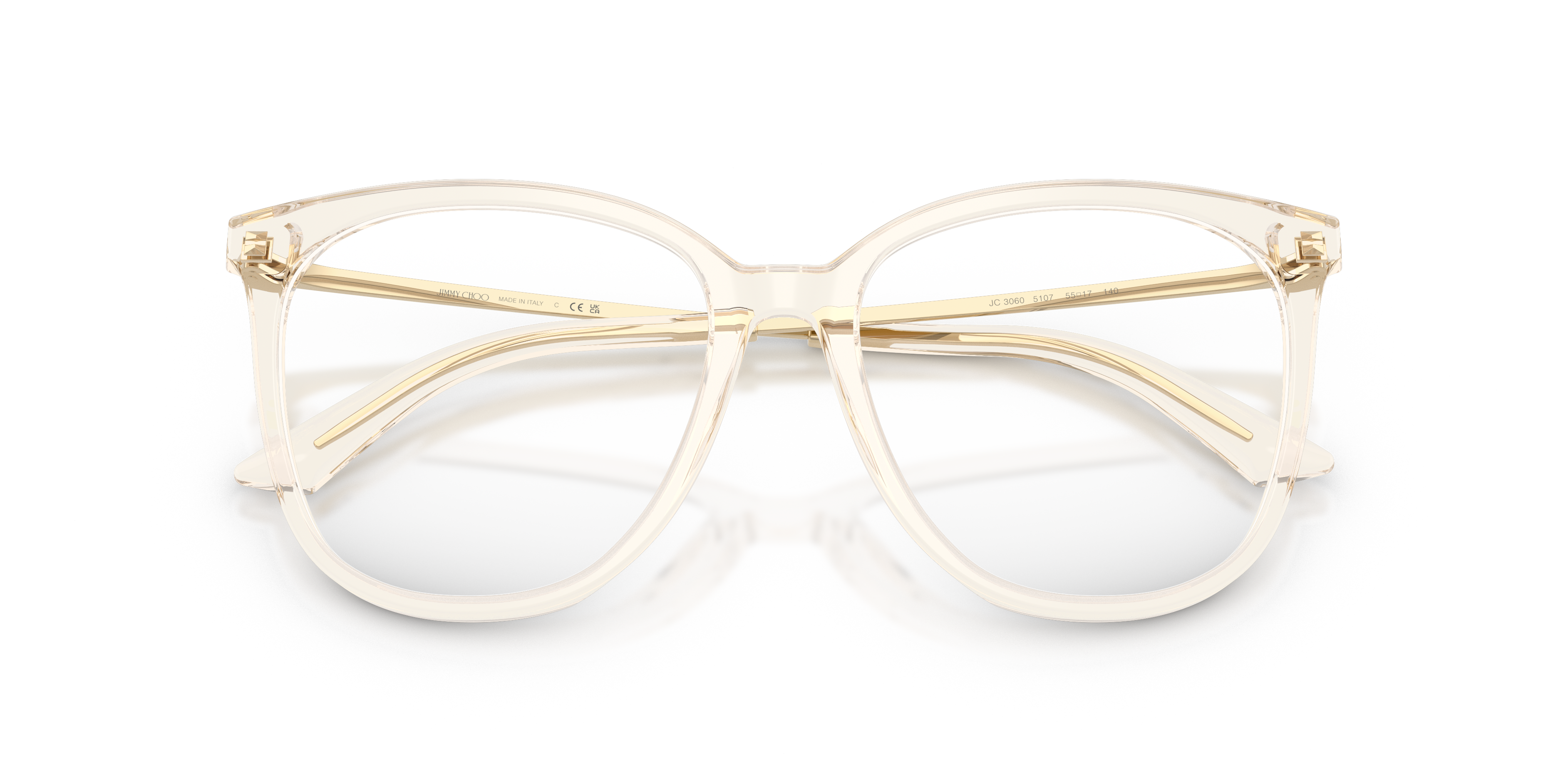 Jimmy Choo Donna Jimmy Choo JC3060 5107 Montature da vista Acetato Marrone Trasparente Pantos Normale