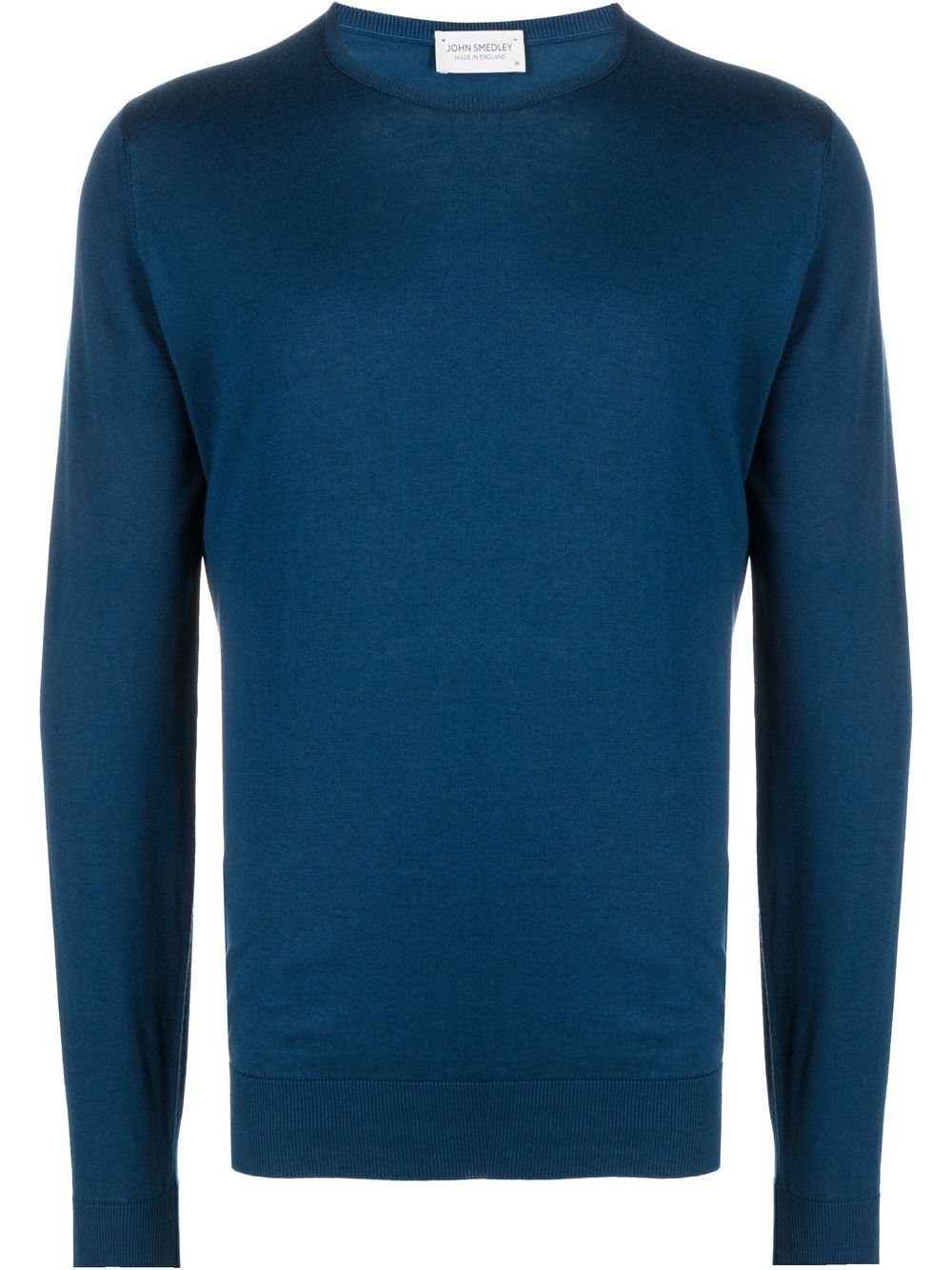 Round neck knit jumper - Blue