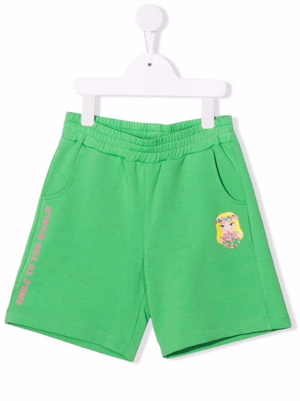 Logo-print track shorts - Green
