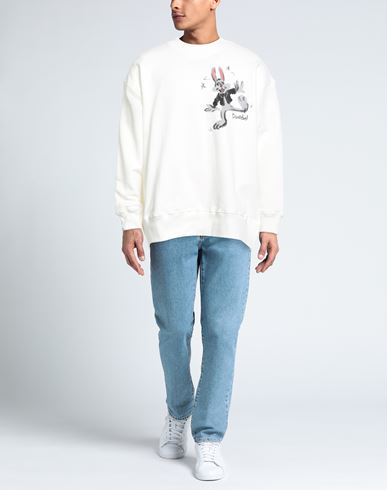 Man Sweatshirt White Size XS Cotton
