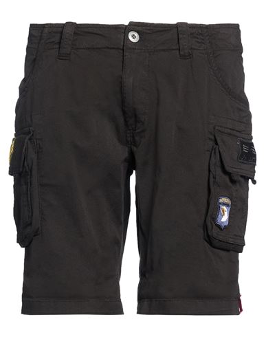 Man Shorts & Bermuda Shorts Black Size 31 Cotton, Elastane