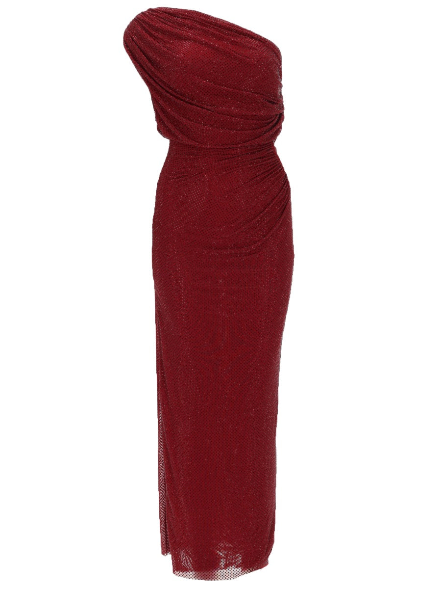 Rhinestone Drape Midi Dress