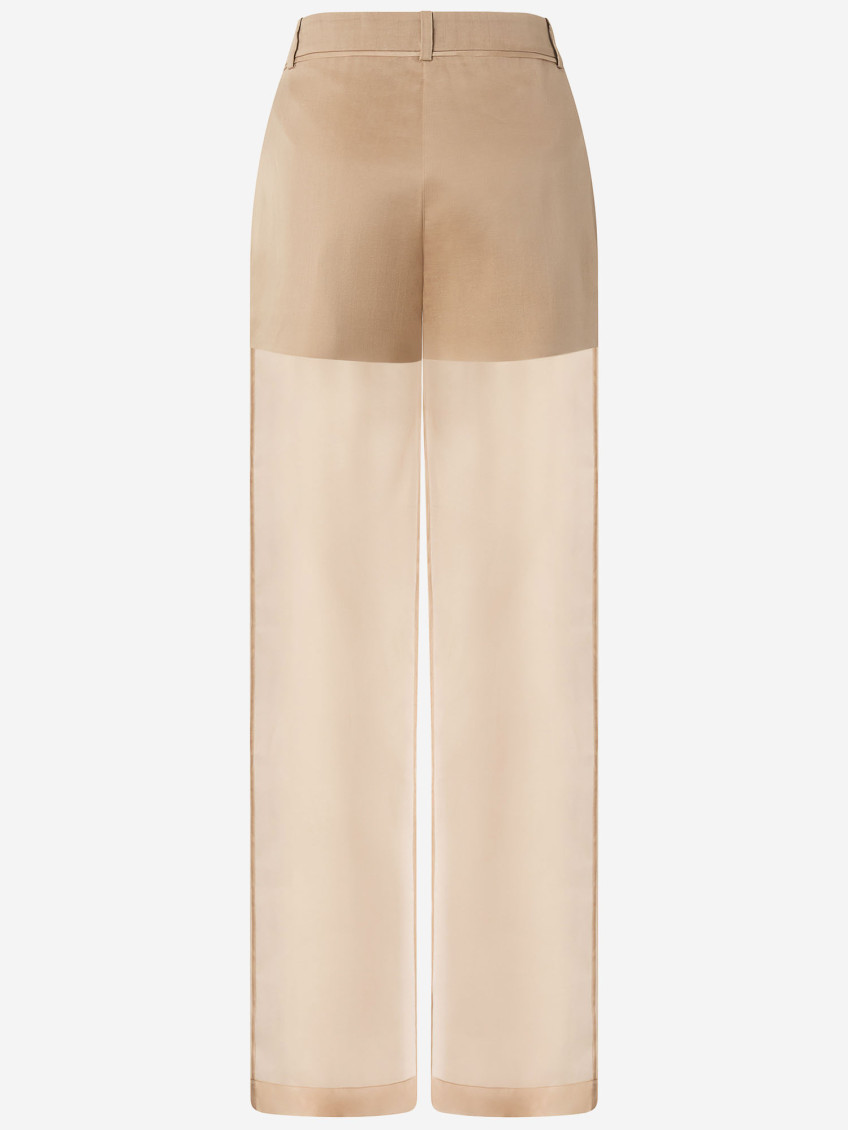 Transparency Pants In Linen And Organza