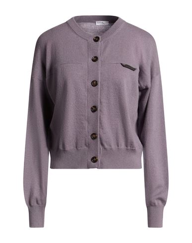 Woman Cardigan Lilac Size M Cashmere