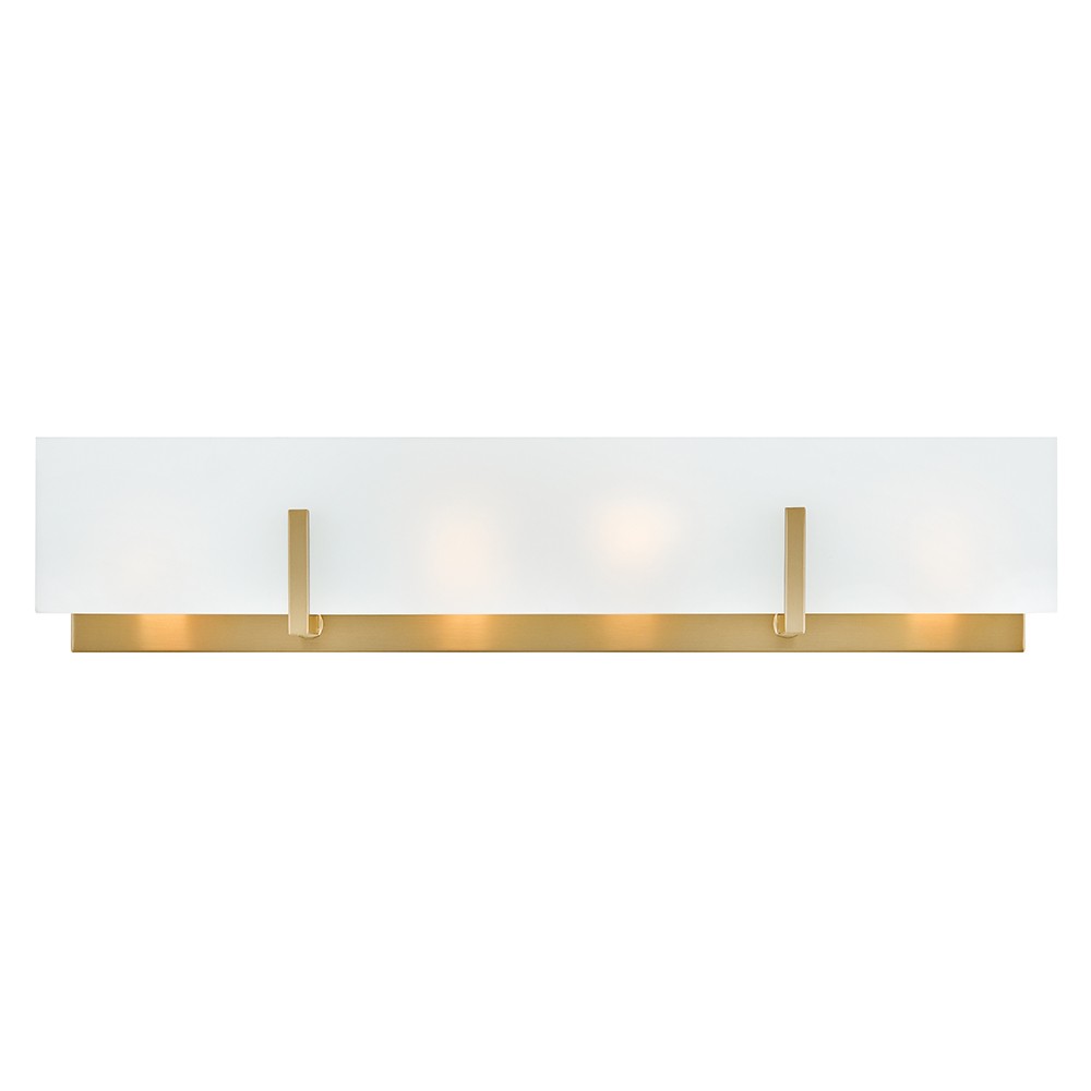 Lacquered Brass LED Bathroom Vanity Light from the Roman Collection