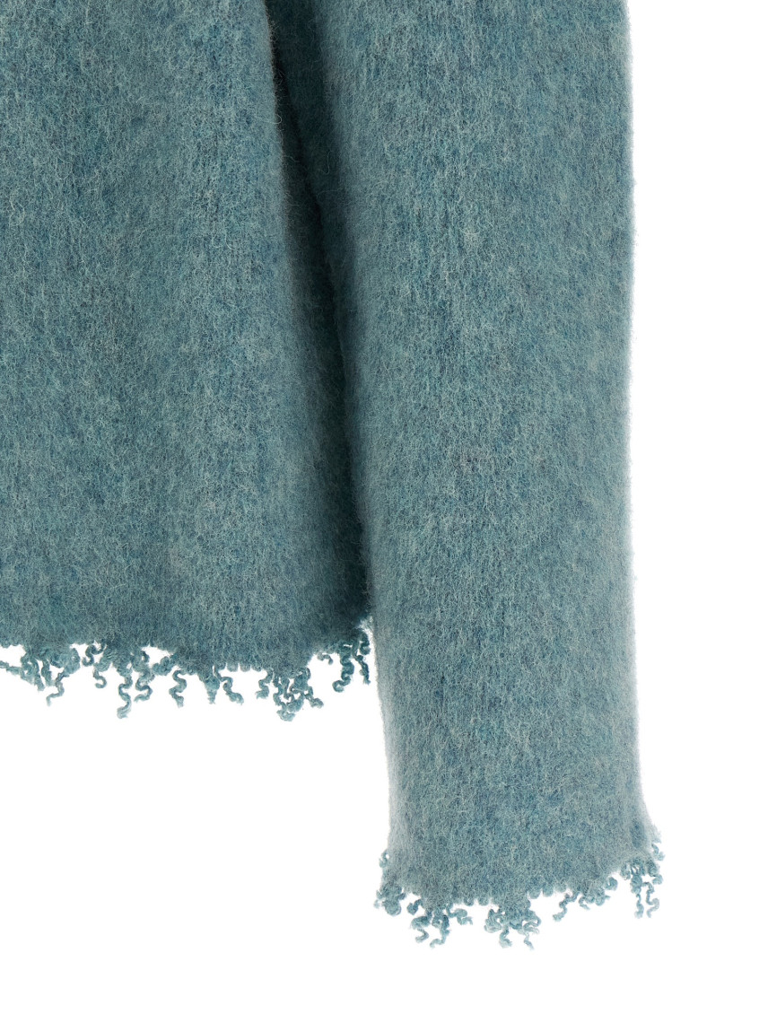 Fringed Sweater Sweaters And Cardigans Light Blue