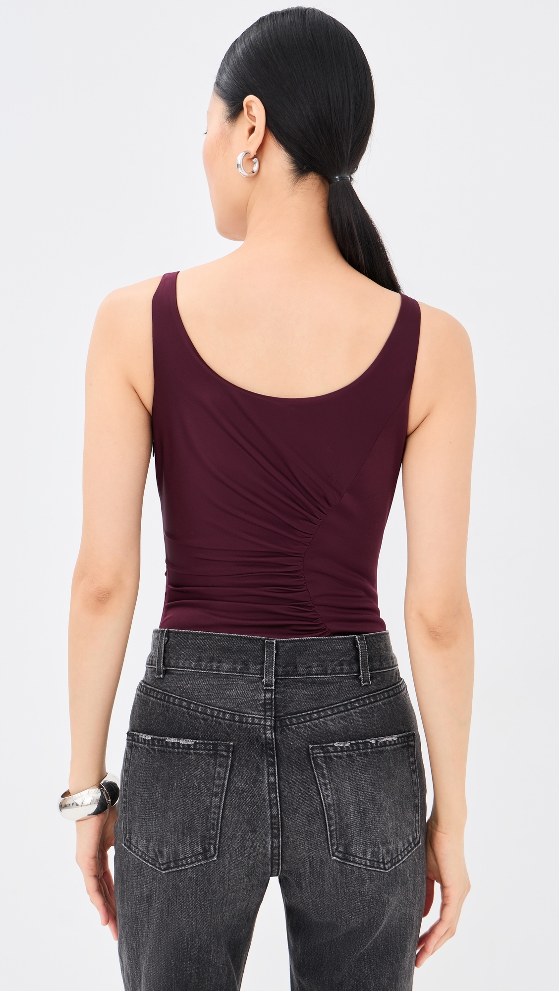 Ruched Bodysuit Burgundy