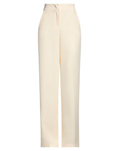 Woman Pants Cream Size S Polyester, Elastane