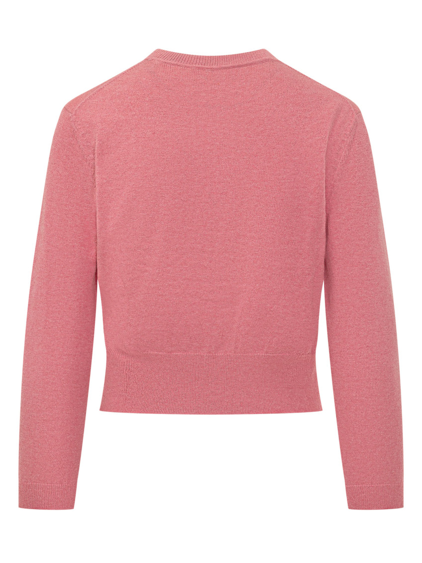 Pink Logo Crew Neck Cardigan