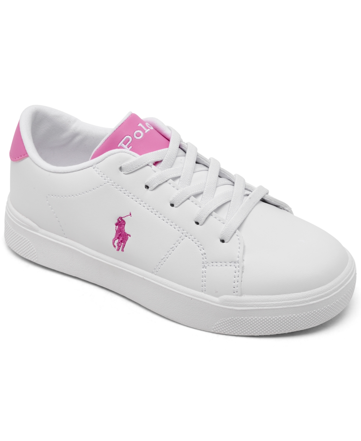 Little Kids Sutton Fastening Strap Casual Sneakers from Finish Line - White