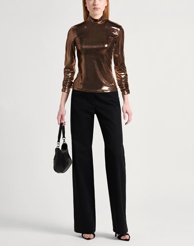 Woman Top Bronze Size 4 Polyester, Elastane