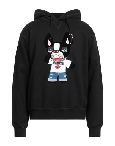 Man Sweatshirt Black Size L Cotton