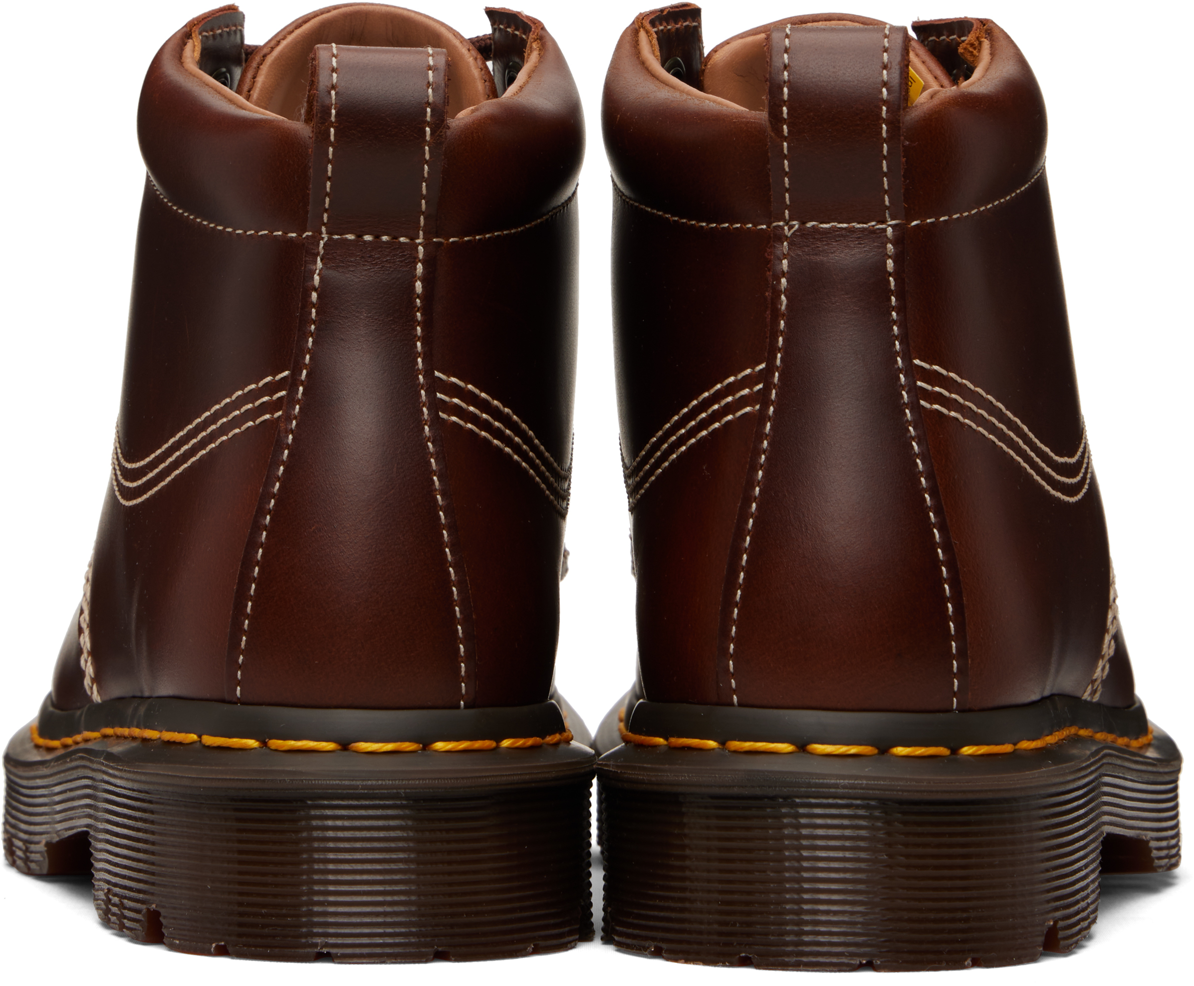 Brown Lowell Chukka Moc Toe Leather Ankle Boots