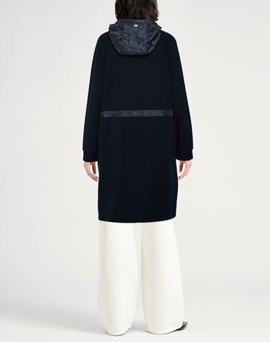 Woman Overcoat & Trench Coat Midnight blue Size 2 Cotton, Polyester