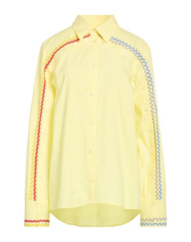 Woman Shirt Yellow Size 4 Cotton