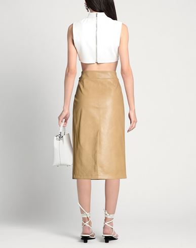 Woman Midi skirt Beige Size M Polyester, Cotton, Viscose