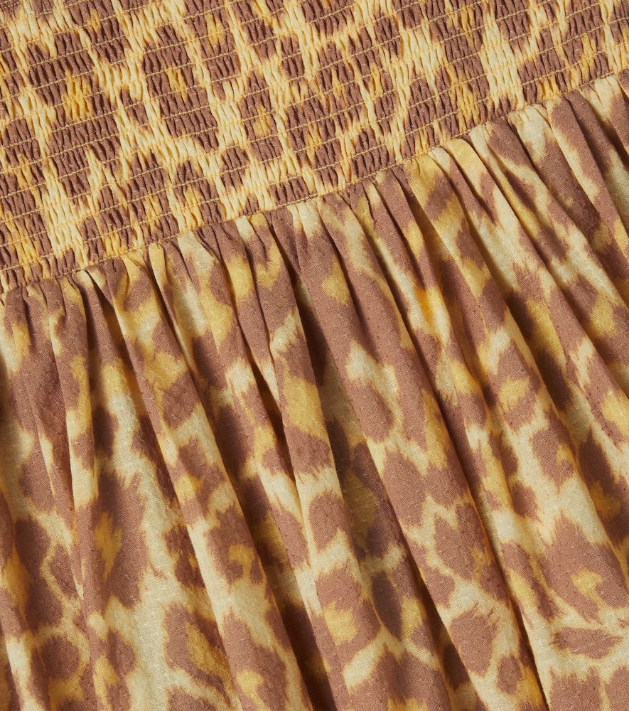 Patience leopard-print cotton skirt