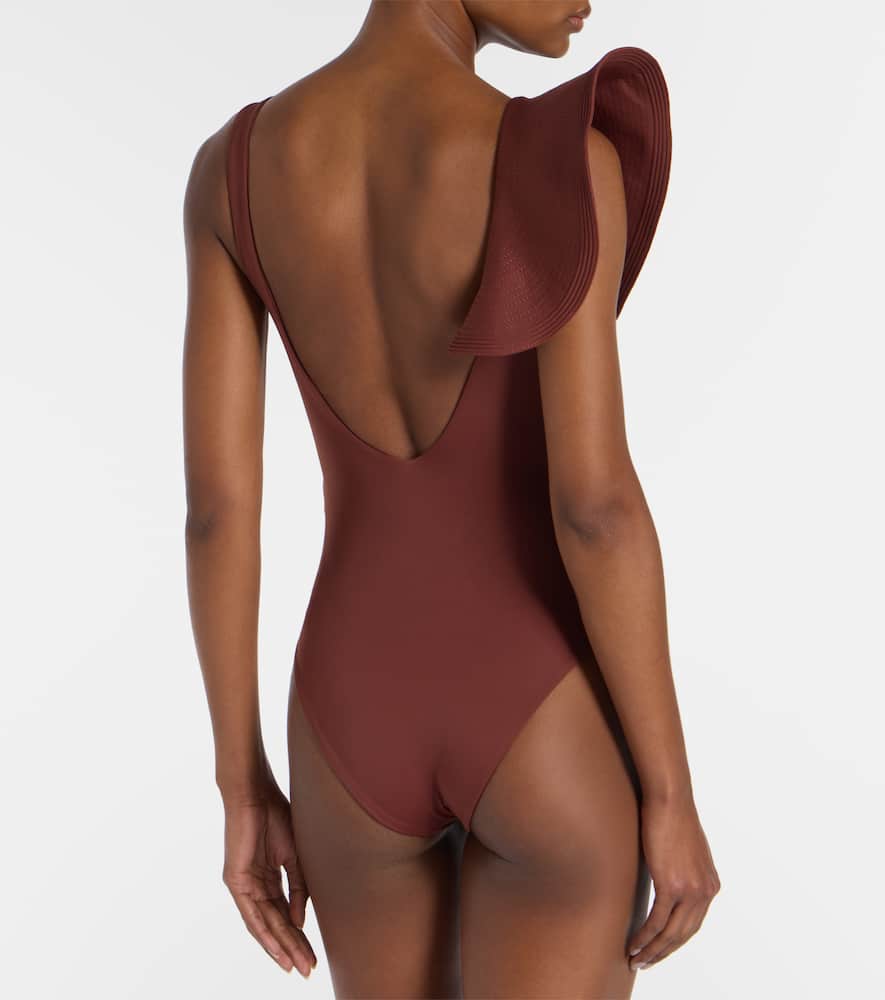 Boleros asymmetric ruffled swimsuit