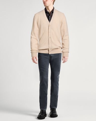Selezione Man Cardigan Beige Size M Cashmere