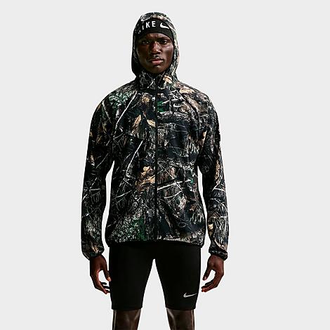 Men's Stride Dri-FIT Brief-Lined Realtree Running Jacket in Anthracite/Black