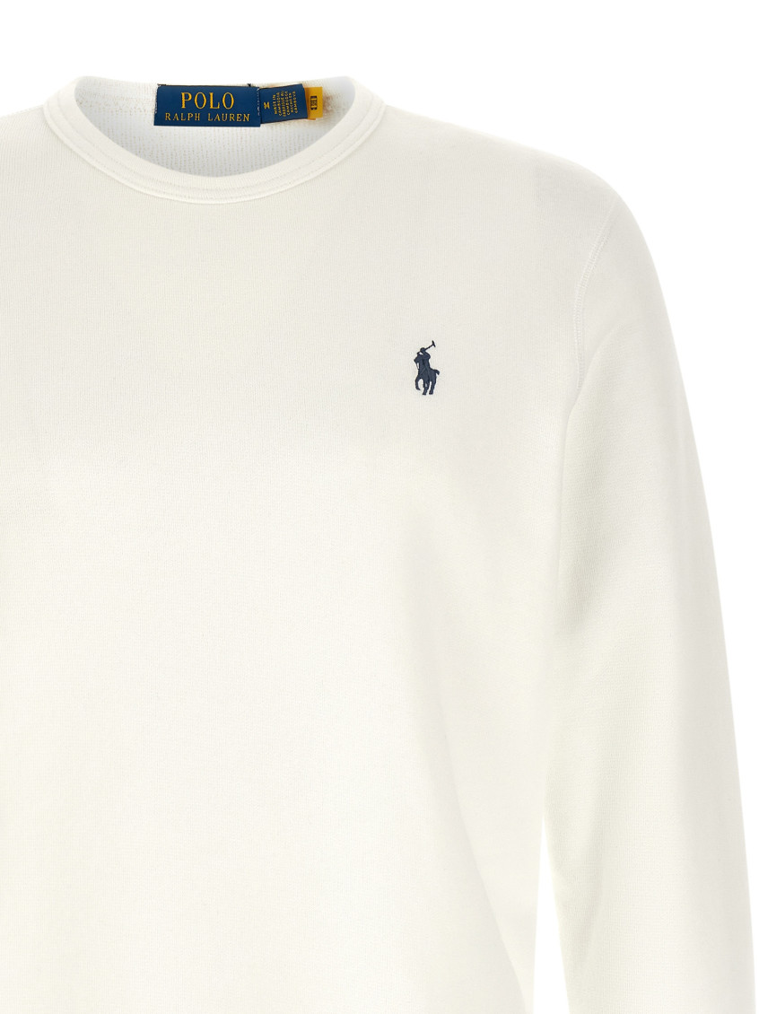 White Loopback Cotton Sweatshirt