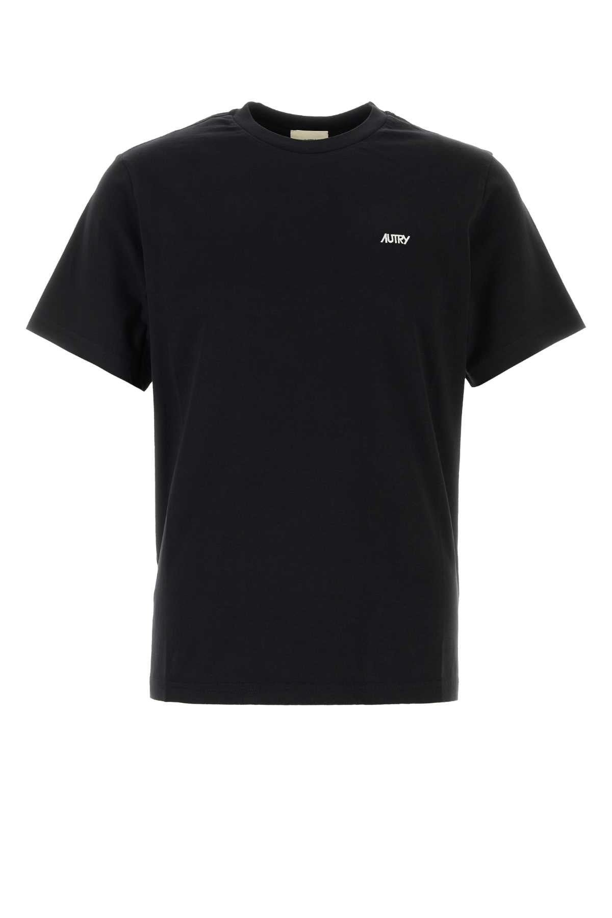 Logo-Embroidered Cotton T-Shirt — Black