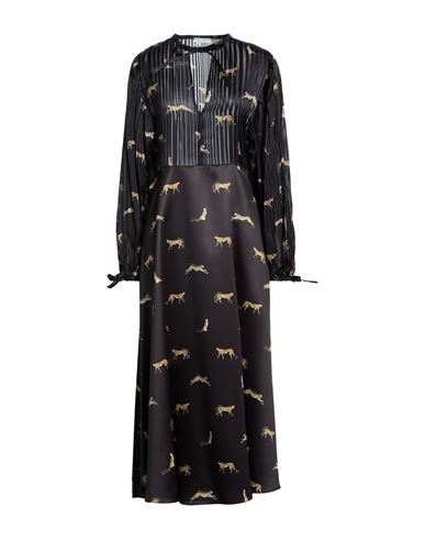 Woman Maxi dress Black Size 2 Viscose, Silk