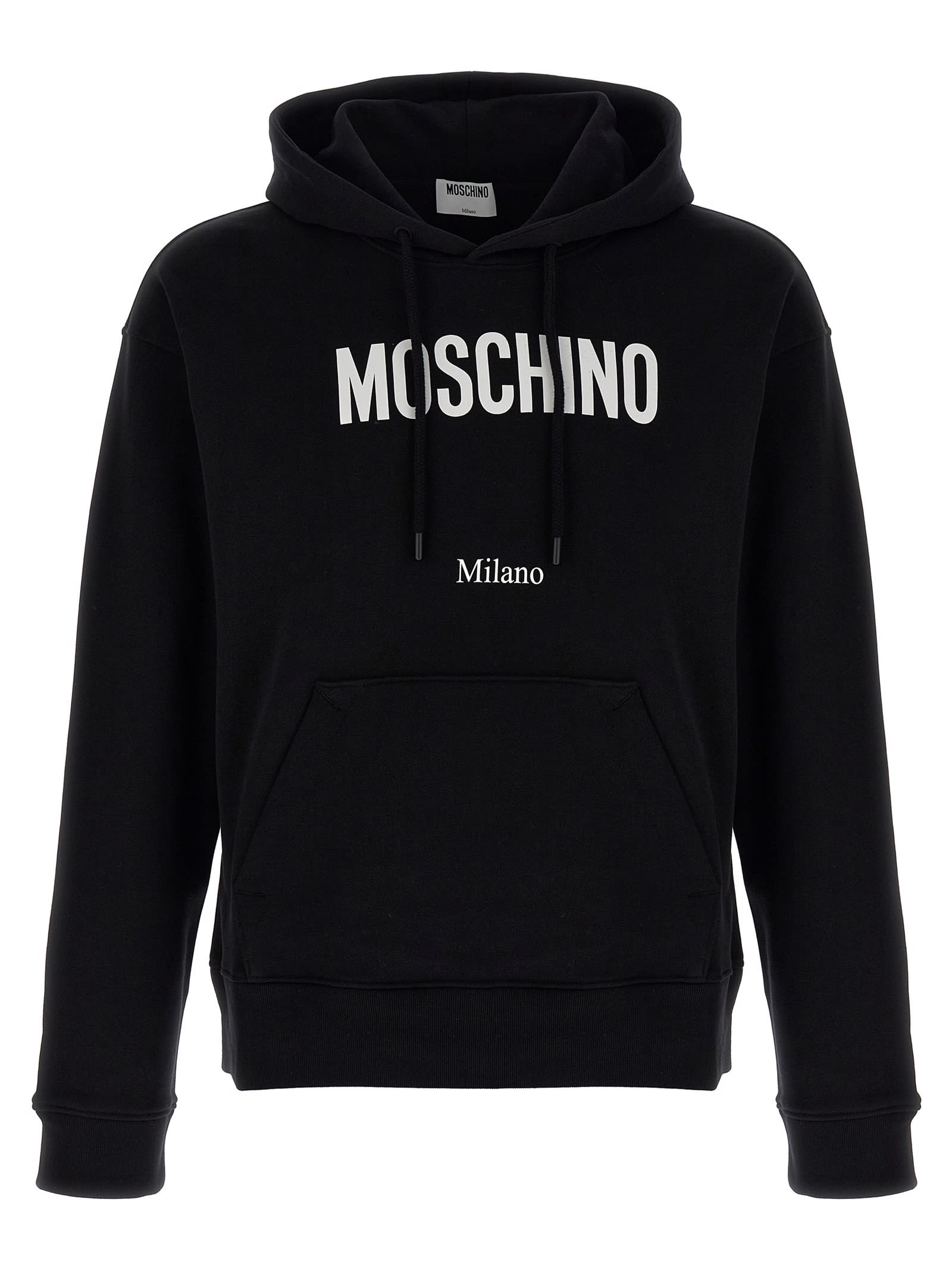 Black Logo print hoodie