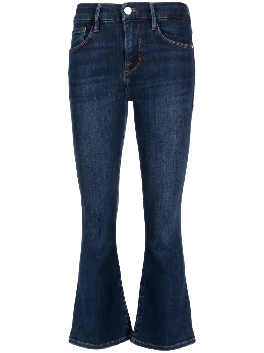Le Crop High Rise Cropped Bootcut Jeans in Poe