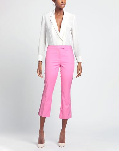 Woman Pants Pink Size 6 Cotton, Elastane