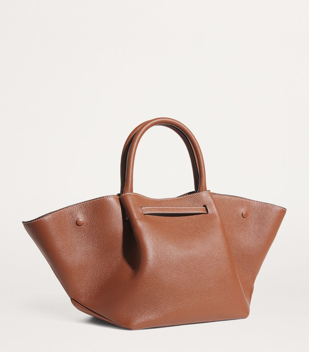 Midi Leather New York Tote Bag