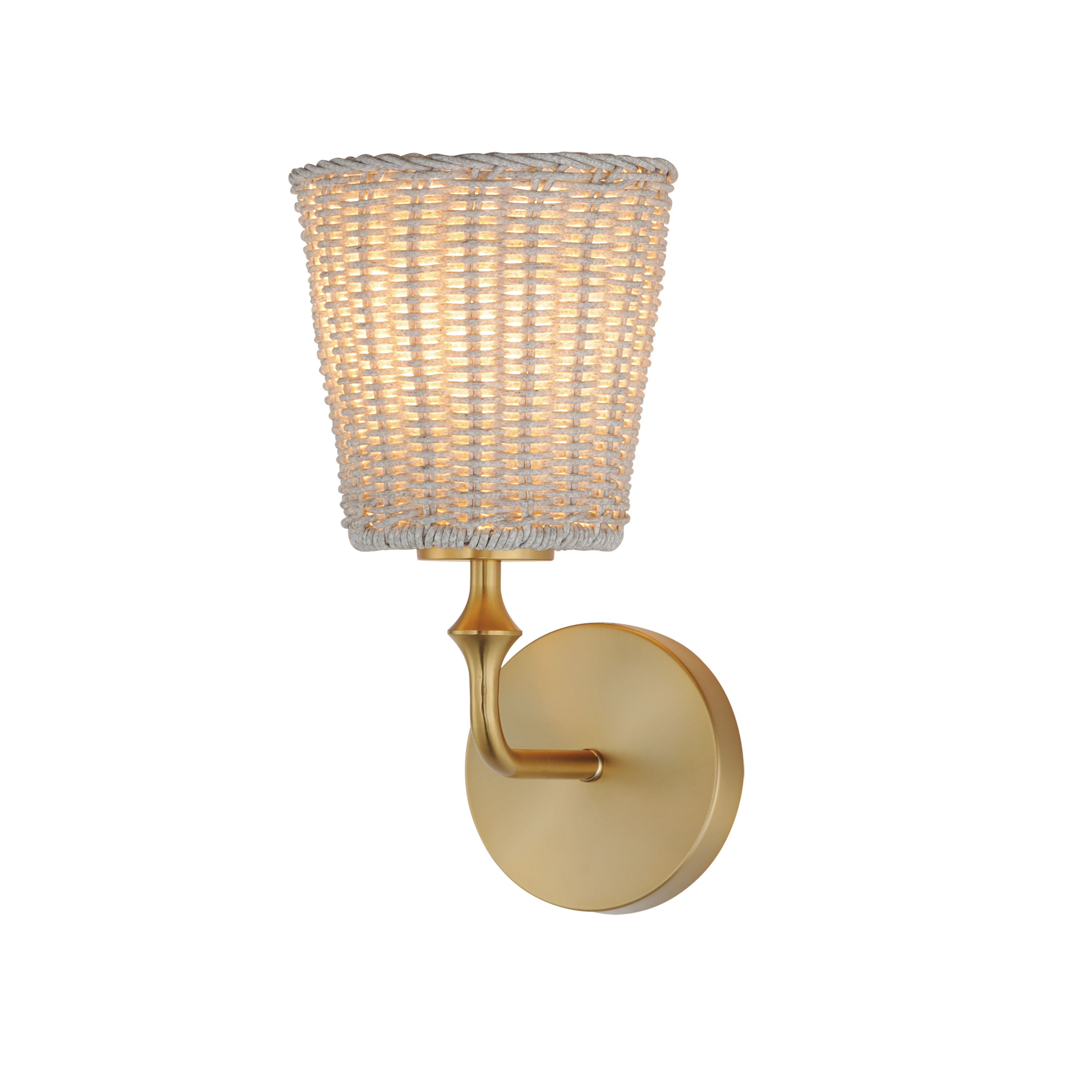Natural Aged Brass Wall Sconce from the Baja Collection